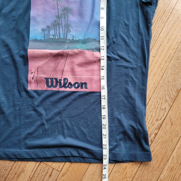 Wilson Scenic Tech Women's Tennis T-Shirt Majolica Blue S - Picture 9 of 9